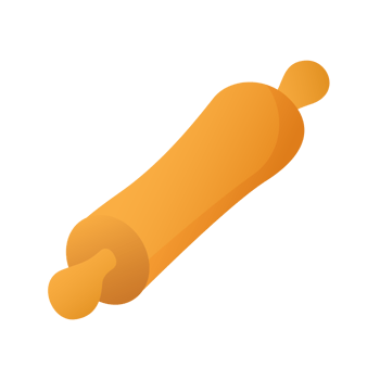 homemade dough with rolling pin png