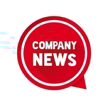 Company news speech bubble banner, icon vector business concept design.
