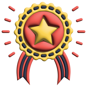 3D illustration award in sale set png
