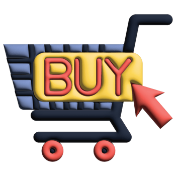 3D illustration buy in sale set png