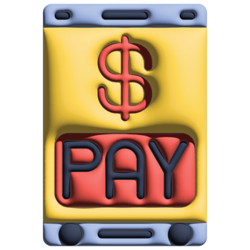 3D illustration online payment in sale set png