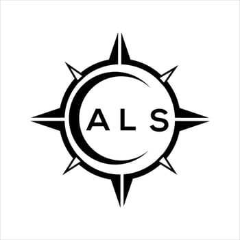 ALS abstract monogram shield logo design on white background. ALS creative initials letter logo. vector