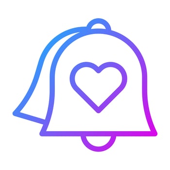 bell icon gradient purple style valentine illustration vector element and symbol perfect.