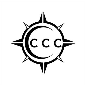 CCC abstract technology circle setting logo design on white background. CCC creative initials letter logo. vector