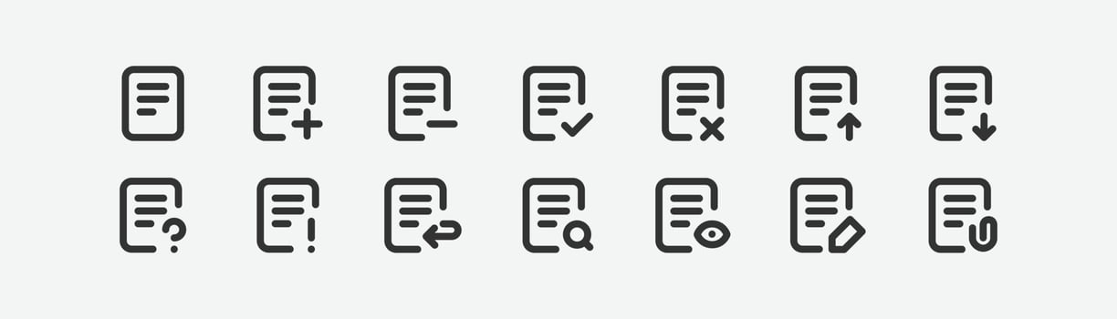 Document file icon set. File edit vectors. symbol document. vector illustration.