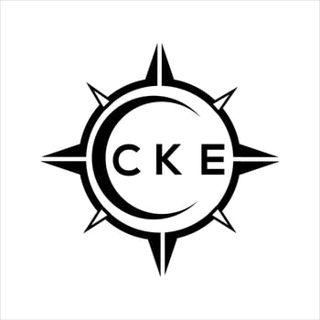 CKE abstract technology circle setting logo design on white background. CKE creative initials letter logo. vector
