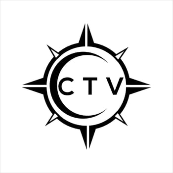 CTV abstract technology circle setting logo design on white background. CTV creative initials letter logo. vector