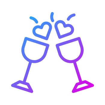 wine icon gradient purple style valentine illustration vector element and symbol perfect.