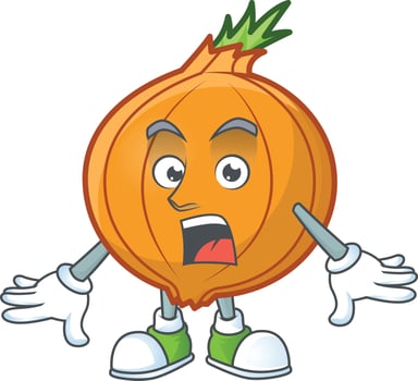 Shallot cartoon character style vector