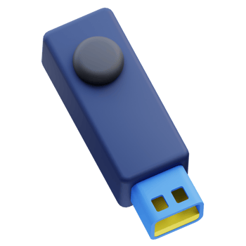 3D Icon Internet cyber crime usb png