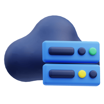 3D Icon Internet cyber crime cloud server png