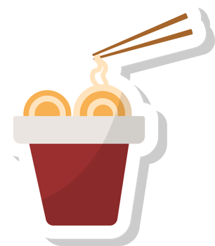 noodles icon, fast food stickers. png