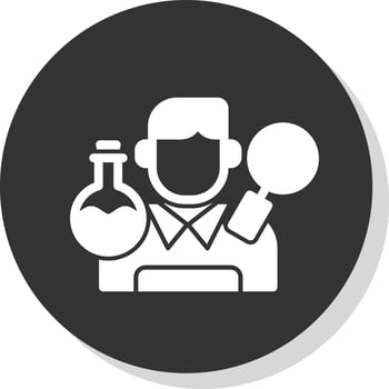 Researcher Vector Icon Design