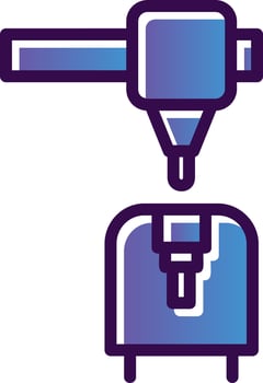 3d Printer Vector Icon Design