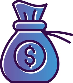 Money Bag Vector Icon Design