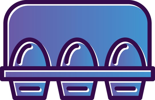 Egg Carton Vector Icon Design