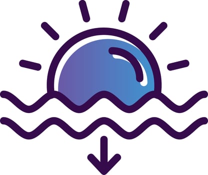 Sunset Vector Icon Design