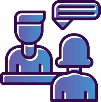 Interview Vector Icon Design