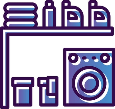 Laundry Room Vector Icon Design