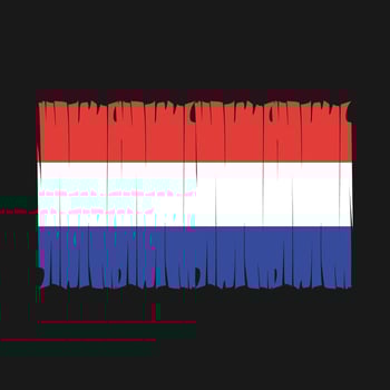 Netherlands Flag Brush Vector Illustration