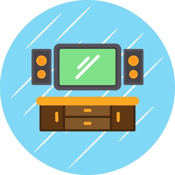 Home Theater Vector Icon Design