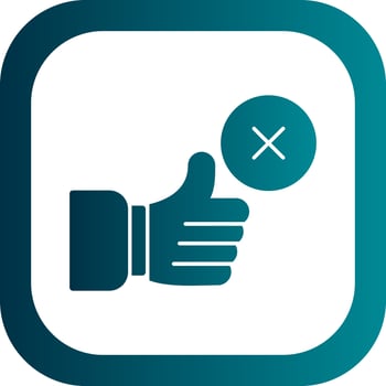 Disagree Vector Icon Design
