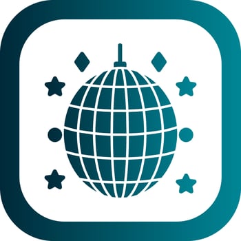 Disco Ball Vector Icon Design