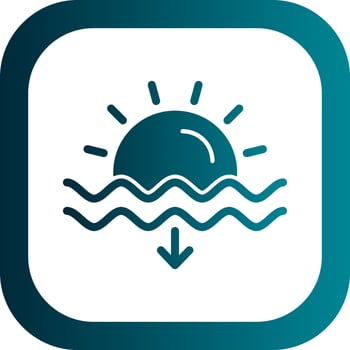 Sunset Vector Icon Design