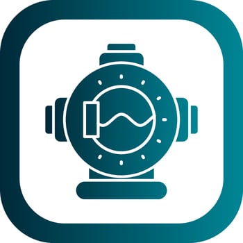 Diving Helmet Vector Icon Design