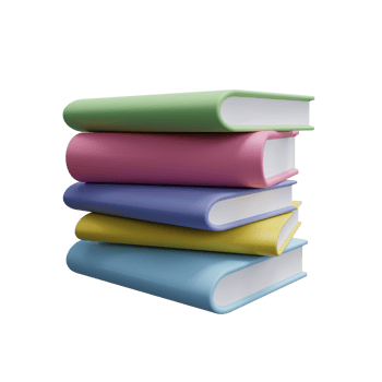 3d stack of books. 3d rendering illustration. png