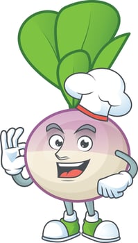 Turnip cartoon character style vector