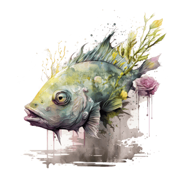 fish watercolor . AI Generated png