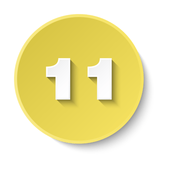Bullet with number 11 png