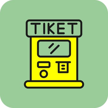 Ticket Machine Vector Icon Design