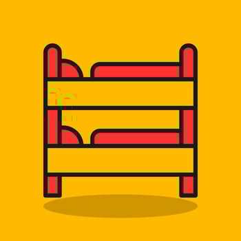 Bunk Bed Vector Icon Design