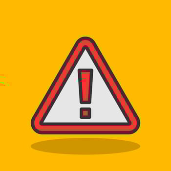 Caution Vector Icon Design