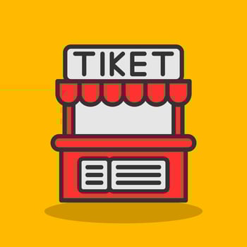 Ticket Office Vector Icon Design