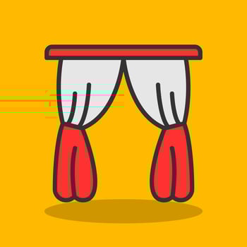 Curtain Vector Icon Design