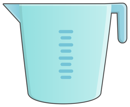 Measuring cup sticker isolated png