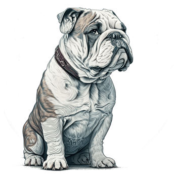 Bulldog . AI Generated png