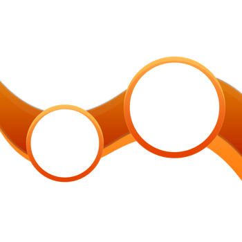 Flyer element orange round shapes png