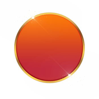Premium gradient ppt round text box orange and gold frame png
