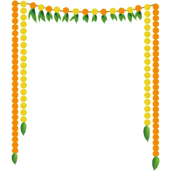 Toran marigold decoration diwali karwa choth indian festivals png