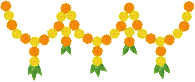 Toran marigold decoration diwali karwa choth indian festivals png