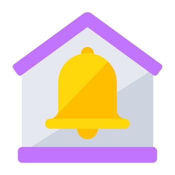 A unique design icon of home bell vector
