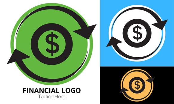 Investment logo vector design illustration. Minimalist style