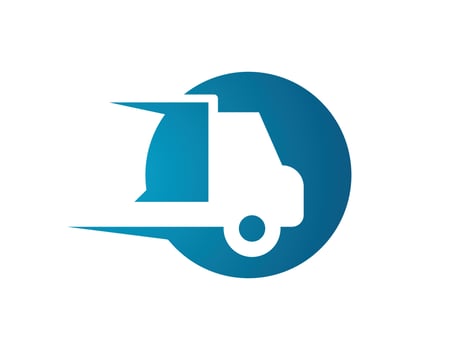 Modern delivery service logo illustration isolated vector
