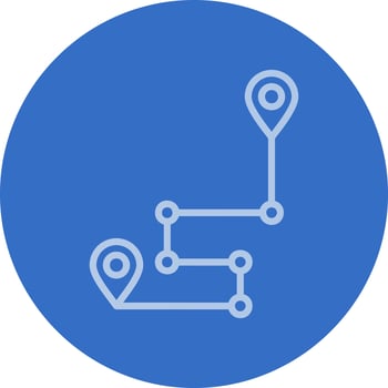 Route Vector Icon Design