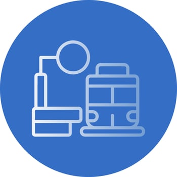 Train Stop Vector Icon Design