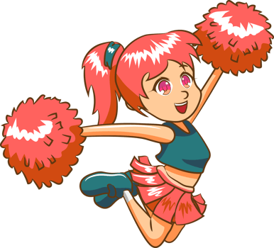 Cheerleader png graphic clipart design